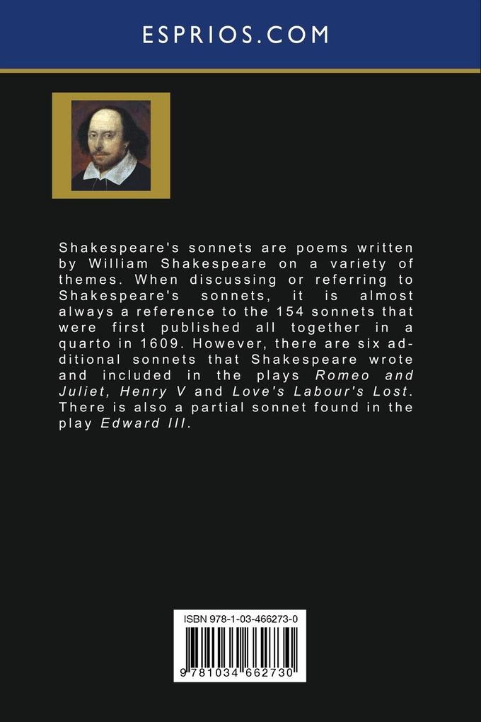 Weitere Ansicht: The Sonnets (Esprios Classics) | William Shakespeare