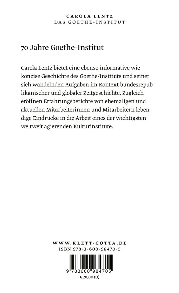 Weitere Ansicht: Das Goethe-Institut | Carola Lentz