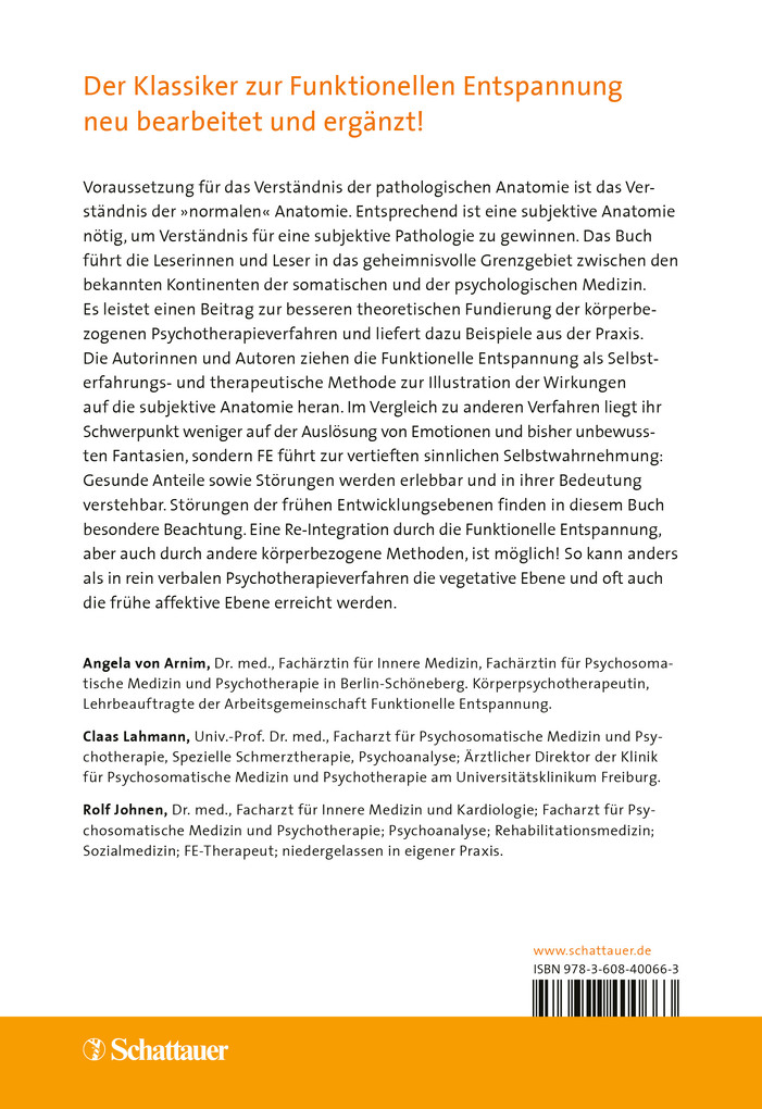 Weitere Ansicht: Subjektive Anatomie, 3. Auflage | Angela von Arnim, Claas Lahmann, Rolf Johnen