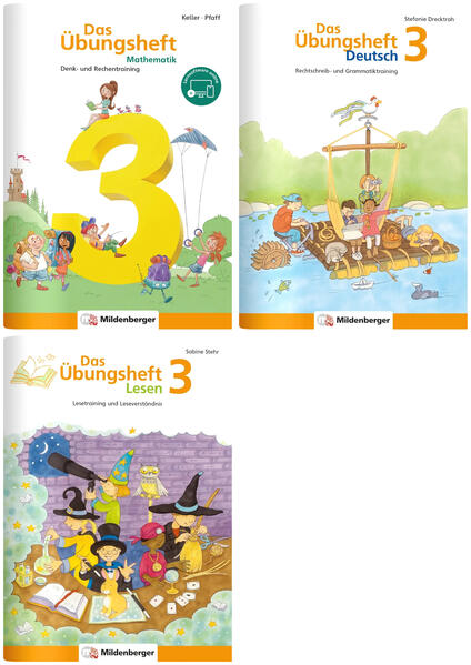 Produktbild: Sicher ins 4. Schuljahr - Paket: Rechnen - Schreiben - Lesen - Grammatik · Klasse 3, 3 Teile | diverse