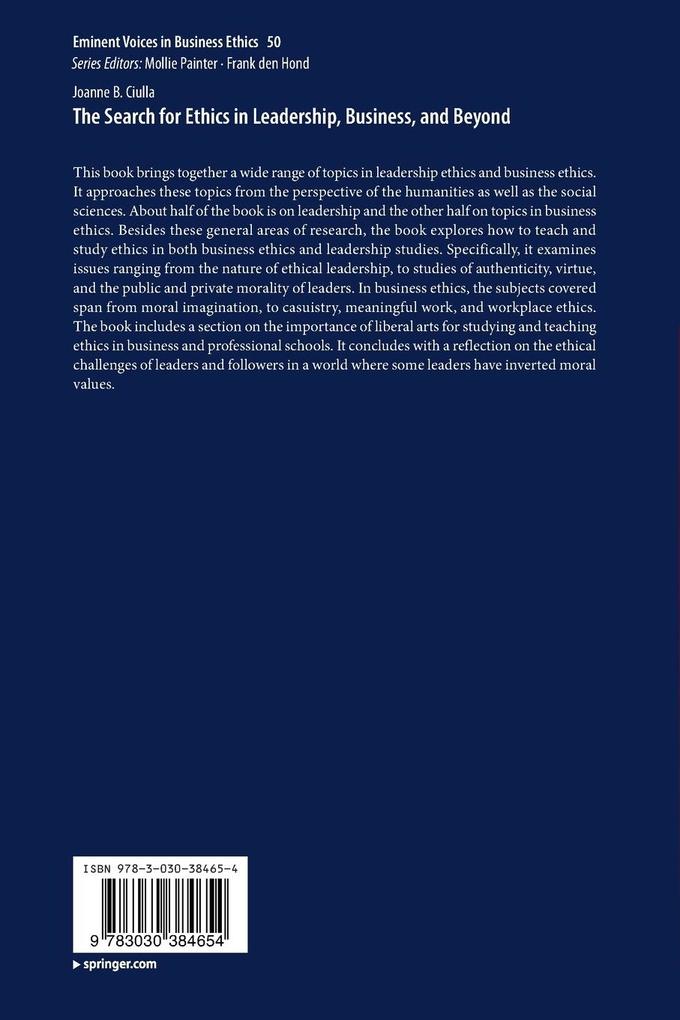 Weitere Ansicht: The Search for Ethics in Leadership, Business, and Beyond | Joanne B. Ciulla