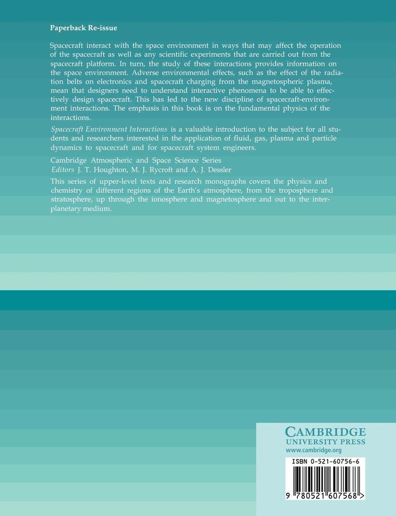 Weitere Ansicht: Spacecraft-Environment Interactions | Daniel Hastings, Henry Garrett