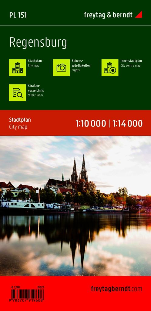 Weitere Ansicht: Regensburg, Stadtplan 1:14.000