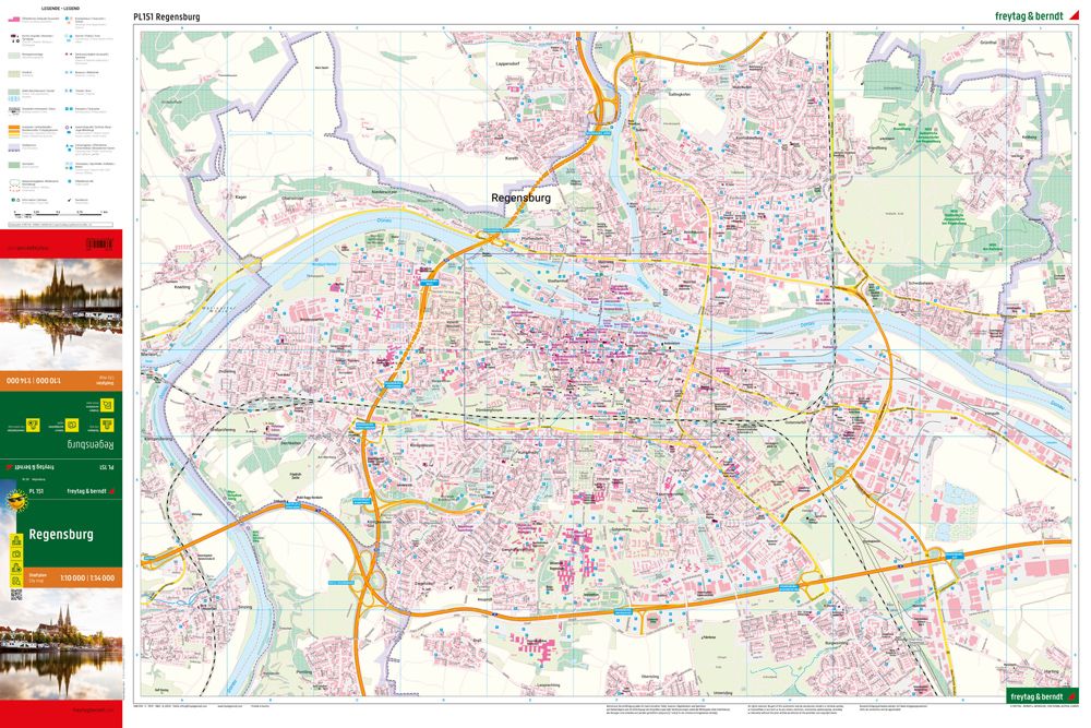 Weitere Ansicht: Regensburg, Stadtplan 1:14.000