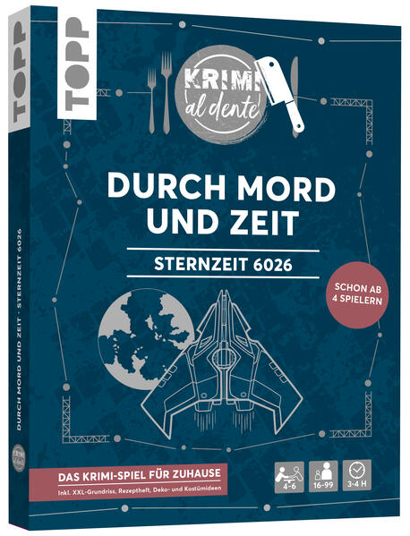 Produktbild: Krimi al dente: Sternzeit 6026 - Durch Mord und Zeit | Illina Grünwald, Sara Rehm