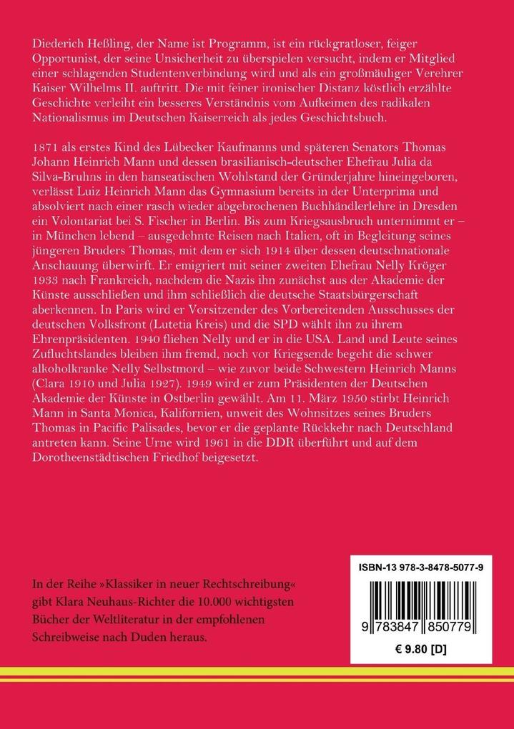 Weitere Ansicht: Der Untertan | Heinrich Mann