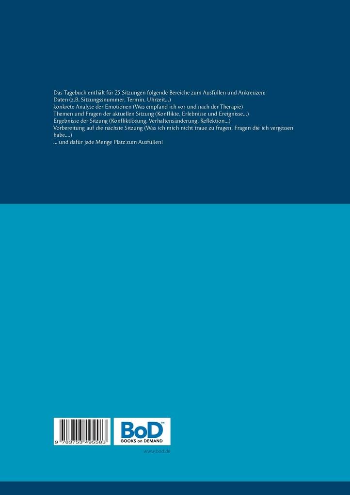 Weitere Ansicht: Therapietagebuch für Patienten. Zum Ausfüllen und Ankreuzen. | Doreen Schmidt