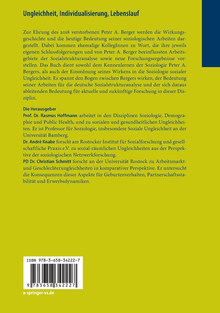 Weitere Ansicht: Ungleichheit, Individualisierung, Lebenslauf
