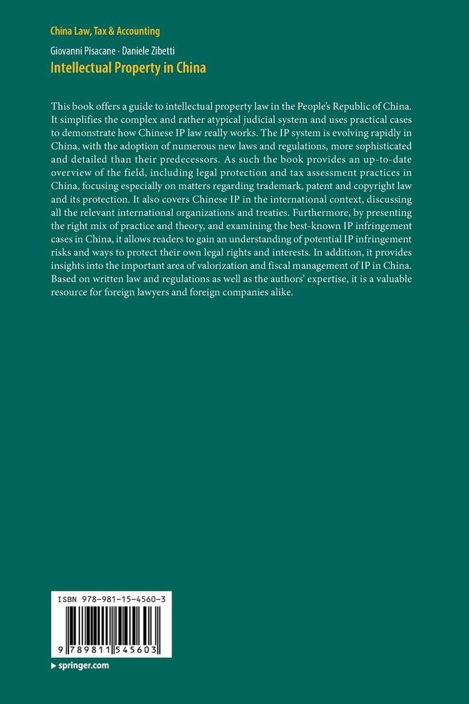 Weitere Ansicht: Intellectual Property in China | Giovanni Pisacane, Daniele Zibetti
