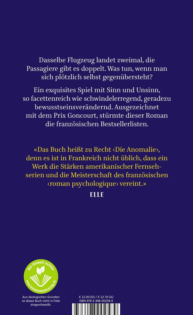 Weitere Ansicht: Die Anomalie | Hervé Le Tellier