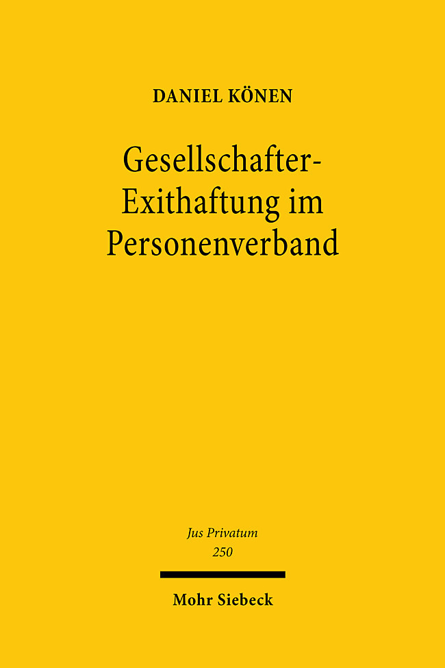 Produktbild: Gesellschafter-Exithaftung im Personenverband | Daniel Könen