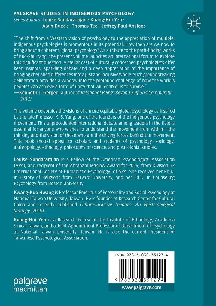 Weitere Ansicht: Global Psychology from Indigenous Perspectives
