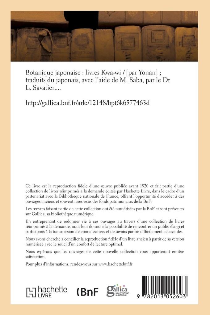Weitere Ansicht: Botanique Japonaise, Livres Kwa-Wi | Y Nan