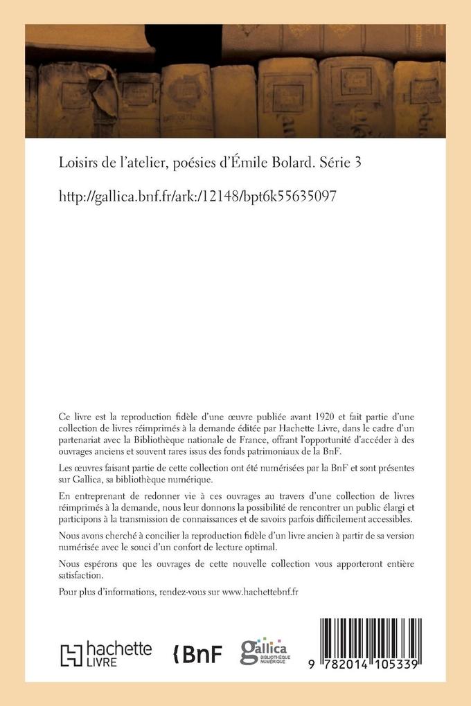 Weitere Ansicht: Loisirs de l'Atelier, Poésies | Bolard-E