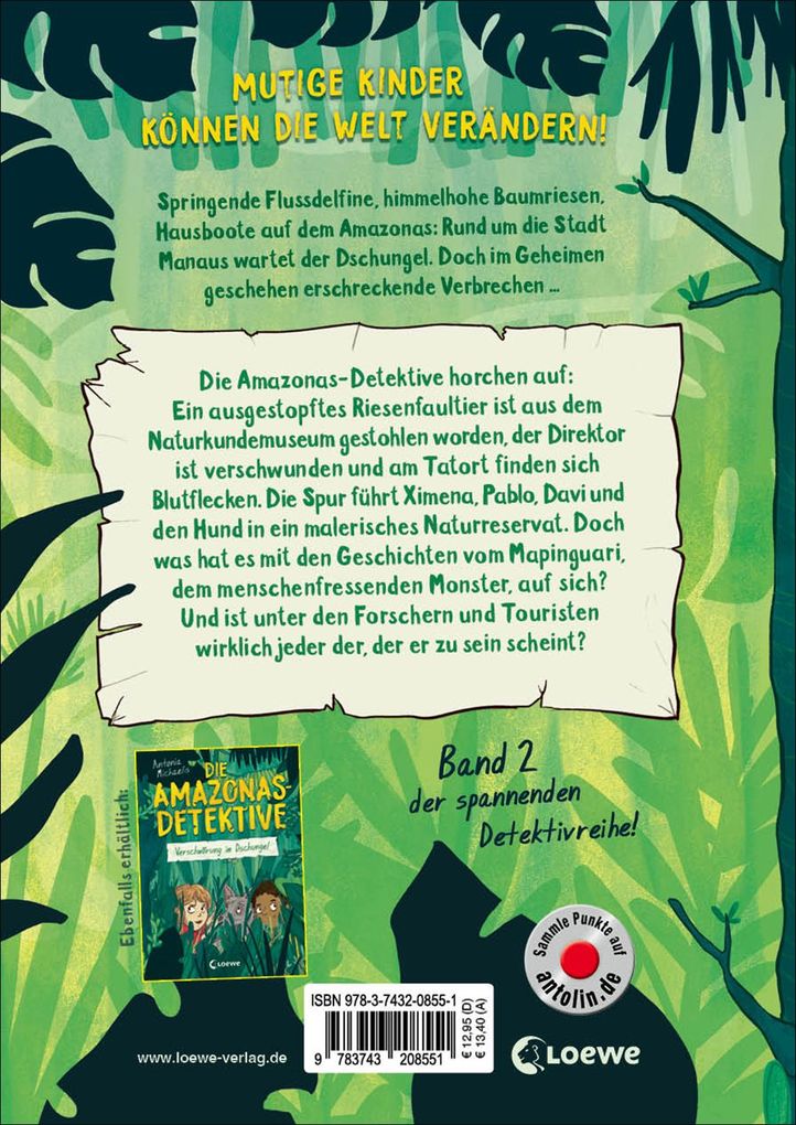 Weitere Ansicht: Die Amazonas-Detektive (Band 2) - Tatort Naturreservat | Antonia Michaelis