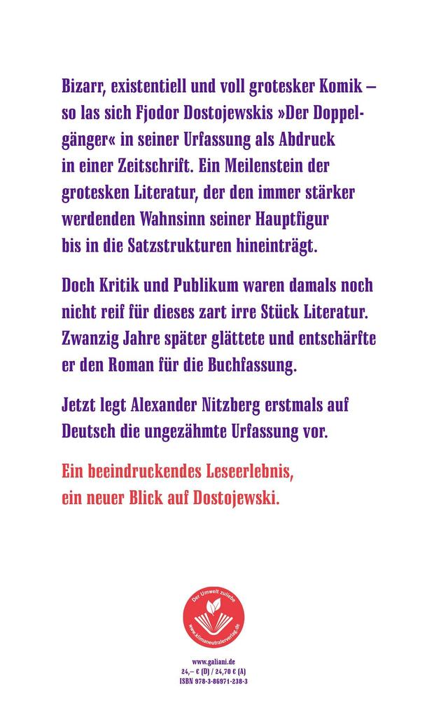 Weitere Ansicht: Der Doppelgänger | Fjodor Dostojewski