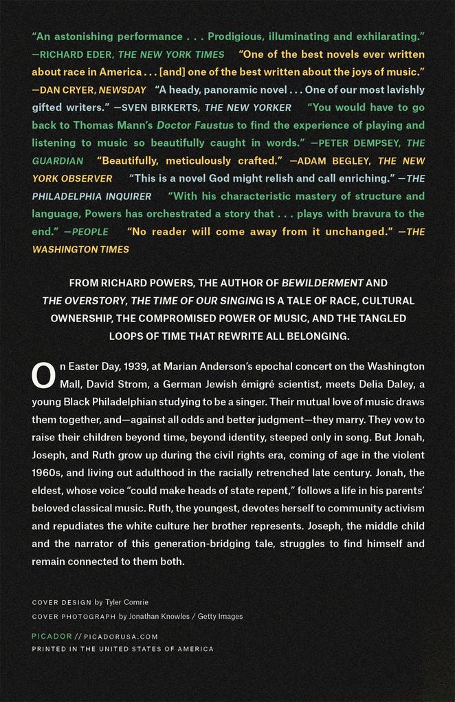 Weitere Ansicht: Time of Our Singing | Richard Powers