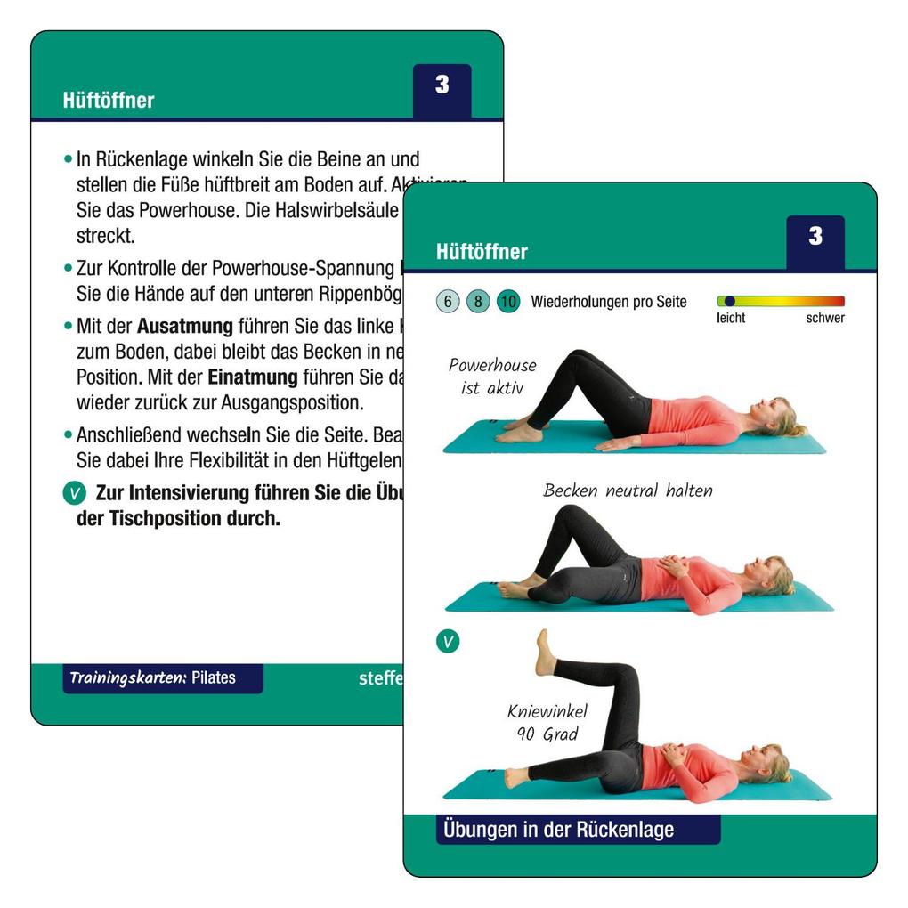 Weitere Ansicht: Trainingskarten: Pilates ohne Geräte | Benno Paulitz, Ronald Thomschke