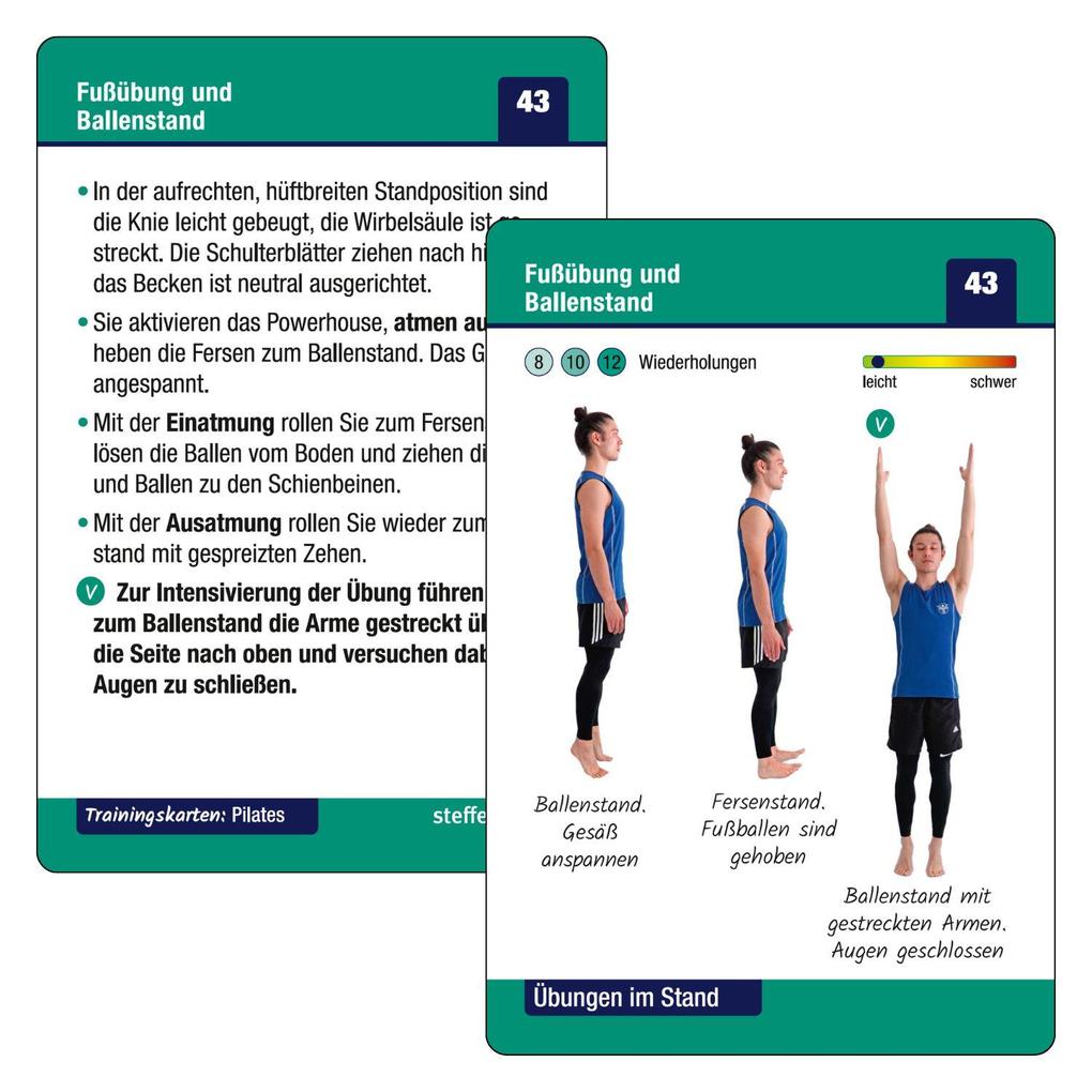 Weitere Ansicht: Trainingskarten: Pilates ohne Geräte | Benno Paulitz, Ronald Thomschke