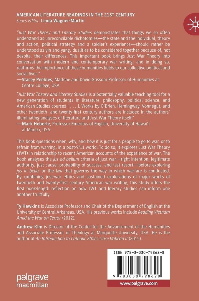 Weitere Ansicht: Just War Theory and Literary Studies | Ty Hawkins, Andrew Kim