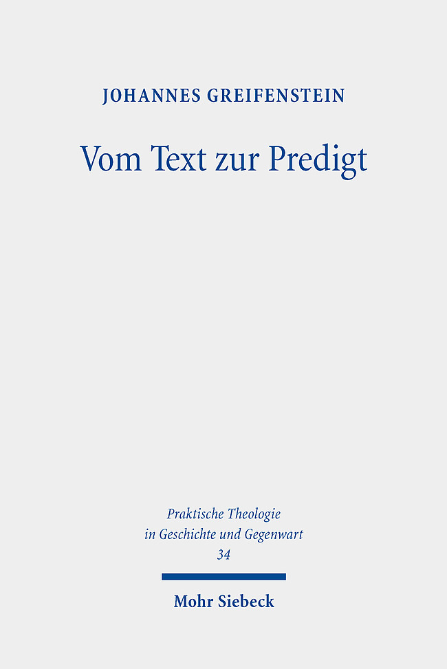 Produktbild: Vom Text zur Predigt | Johannes Greifenstein