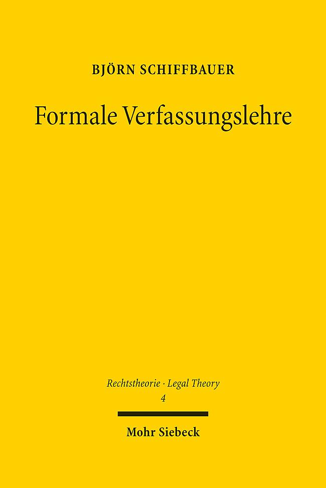 Produktbild: Formale Verfassungslehre | Björn Schiffbauer