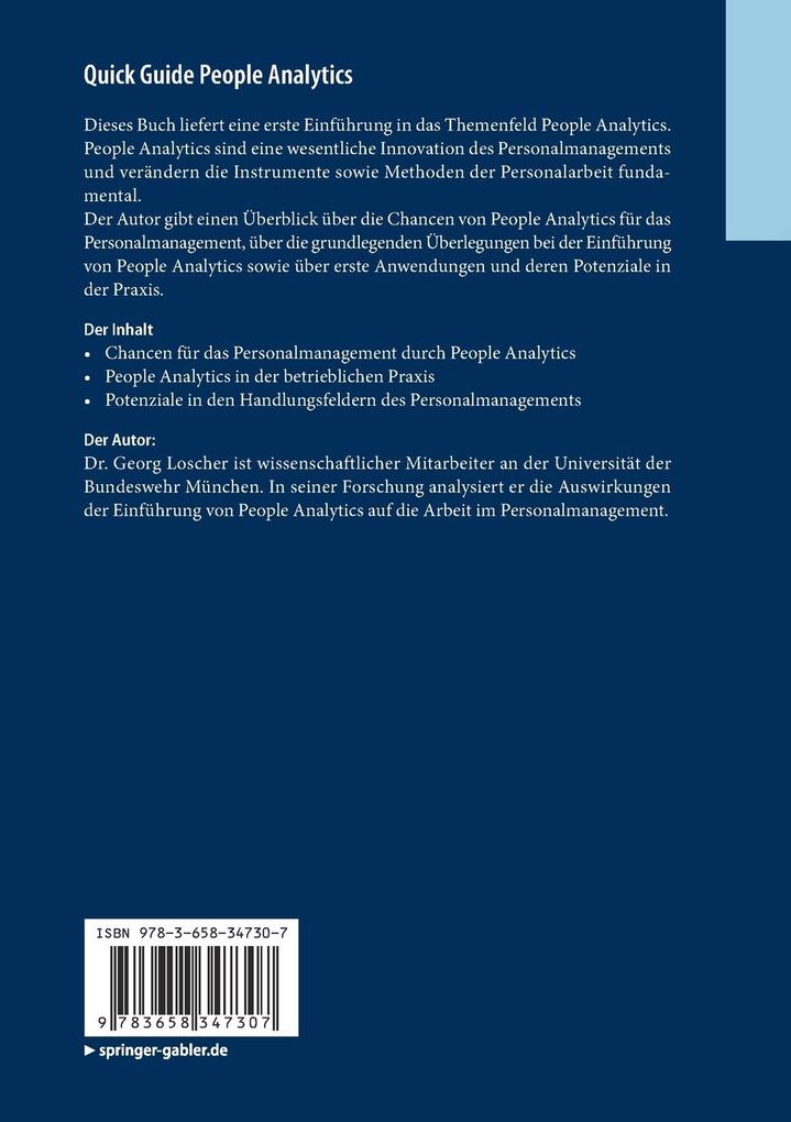 Weitere Ansicht: Quick Guide People Analytics | Georg Loscher