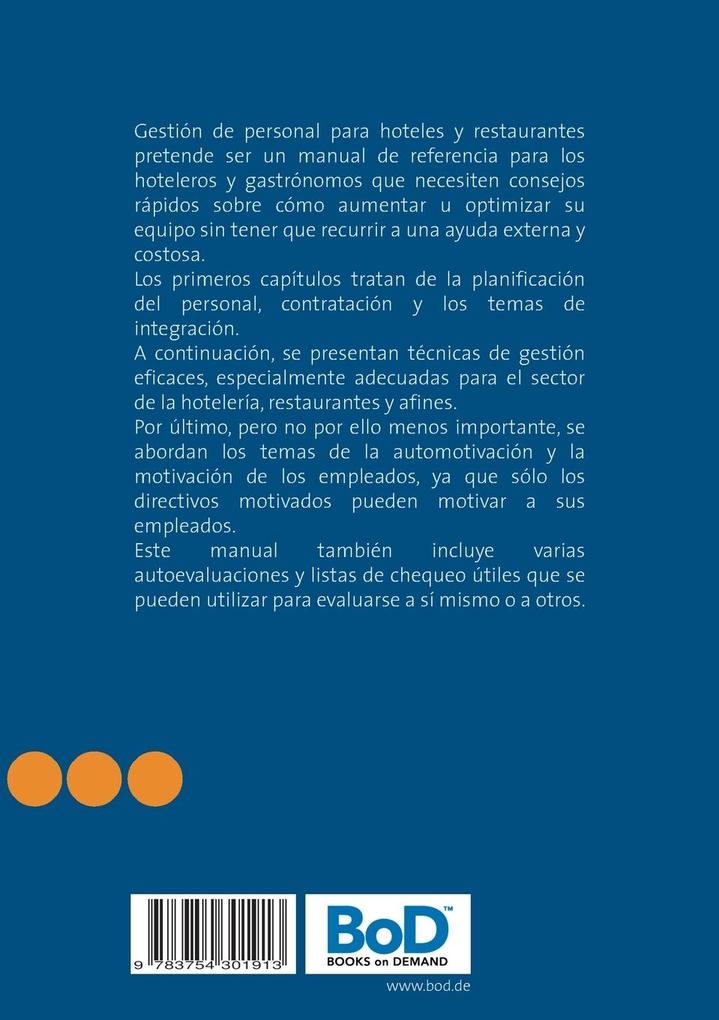 Weitere Ansicht: Gestión de personal para hoteles y restaurantes | Frank Höchsmann