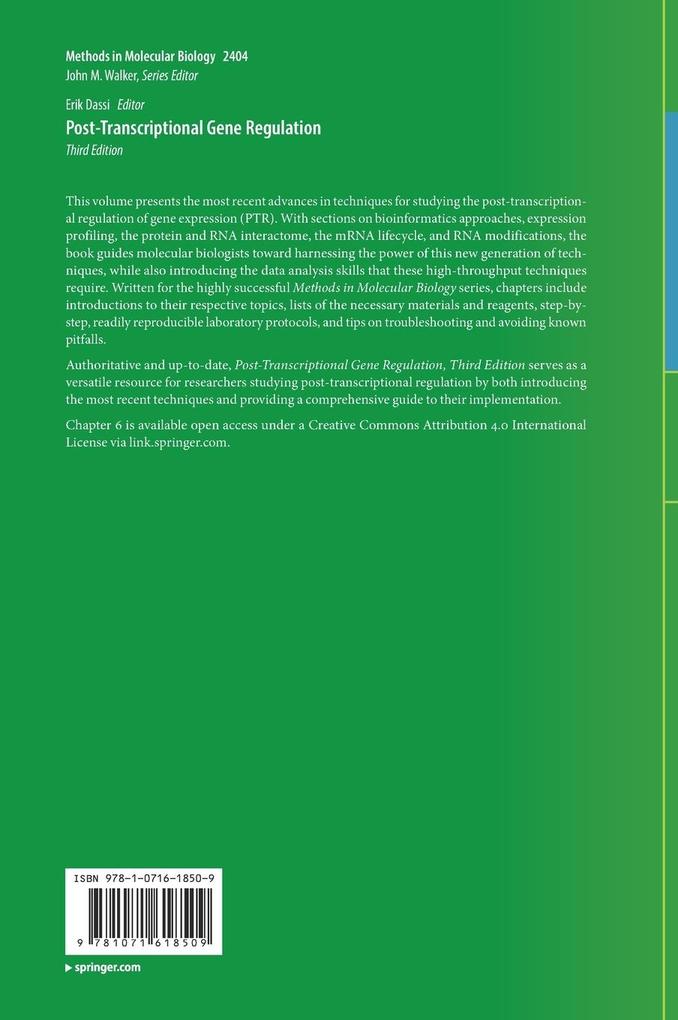 Weitere Ansicht: Post-Transcriptional Gene Regulation