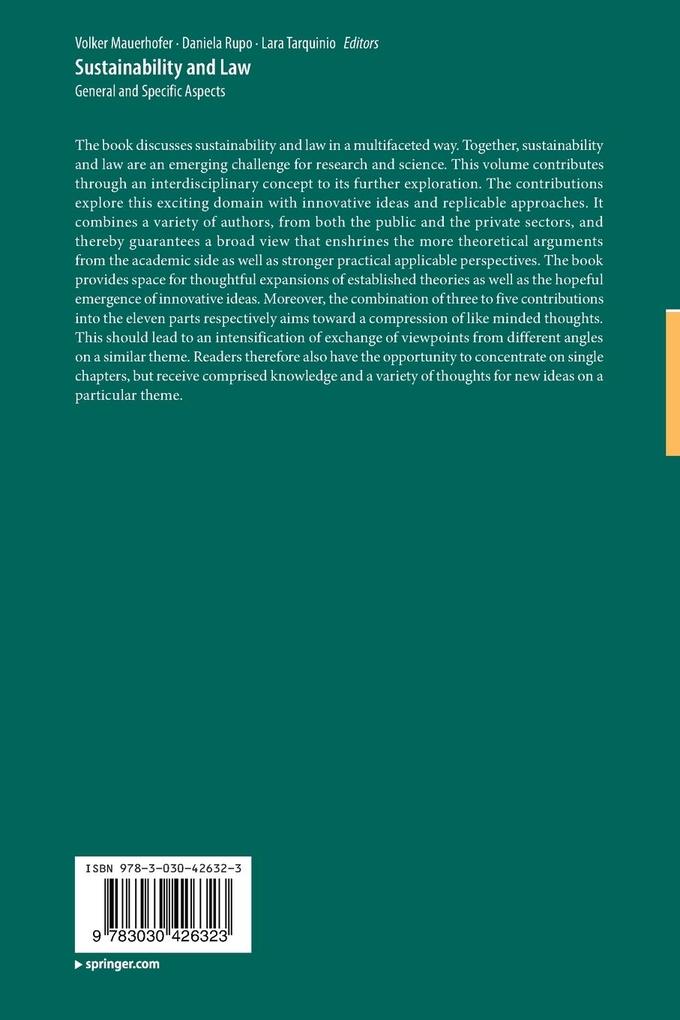 Weitere Ansicht: Sustainability and Law