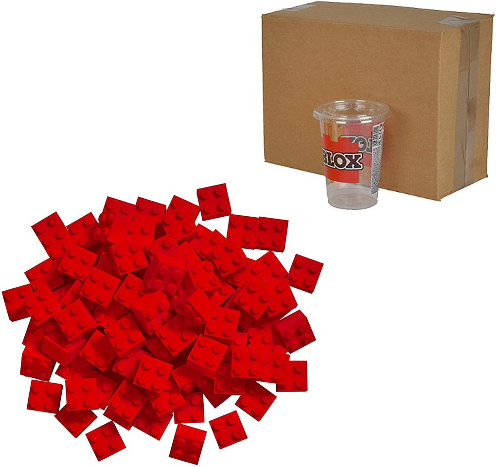 Weitere Ansicht: Simba 104114117 - Blox, 1000 rote 4er Steine lose, Bausteine