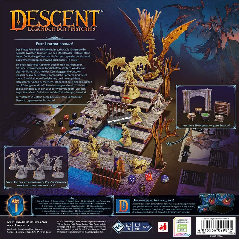 Weitere Ansicht: Fantasy Flight Games - Descent Akt I: Legenden der Finsternis | Michael Boggs, Nate French, Caleb Grace, Kara Centell-Dunk, Nathan Hajek