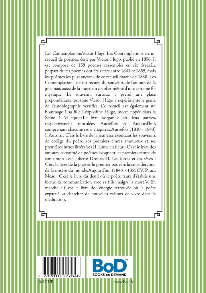 Weitere Ansicht: Les Contemplations | Victor Hugo