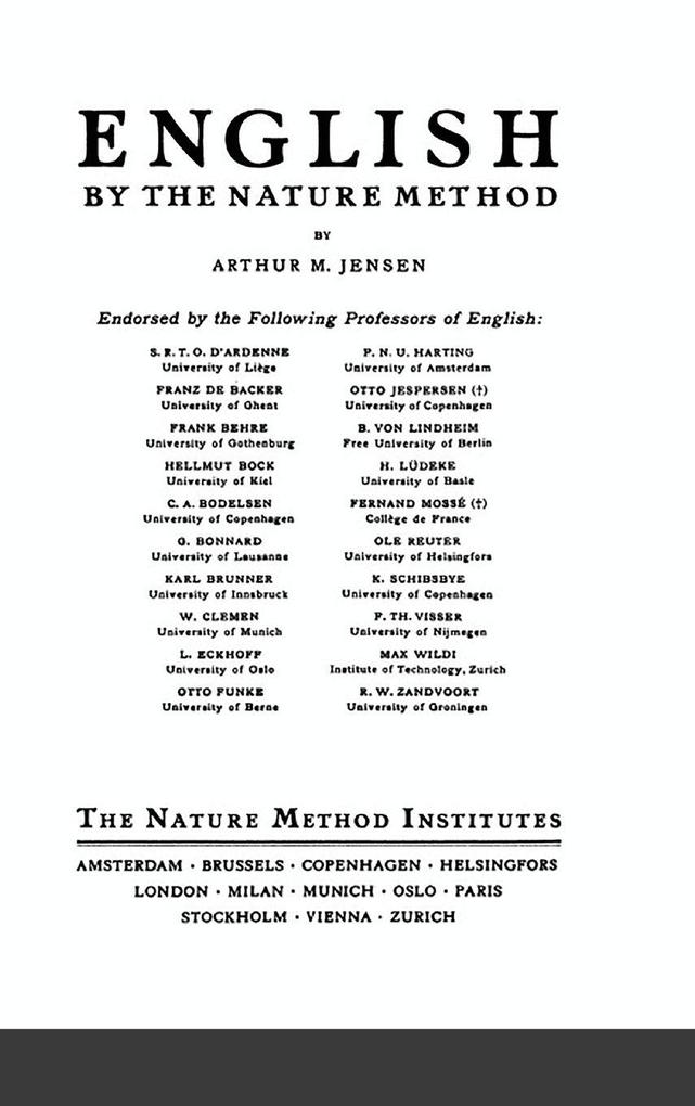 Produktbild: English by the Nature Method | Arthur M. Jensen