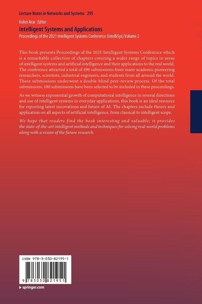 Weitere Ansicht: Intelligent Systems and Applications