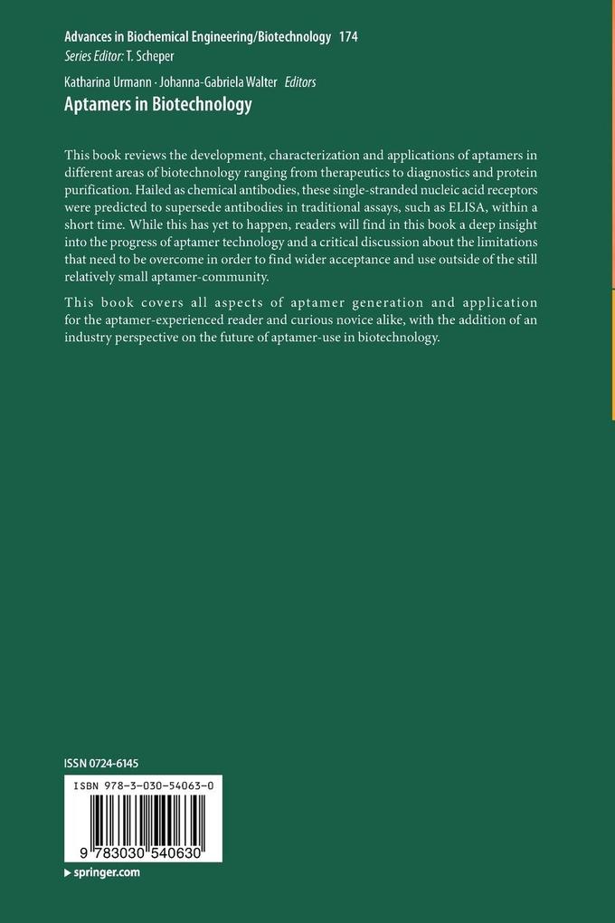 Weitere Ansicht: Aptamers in Biotechnology