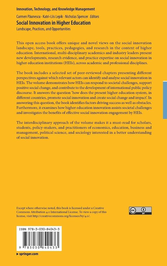 Weitere Ansicht: Social Innovation in Higher Education