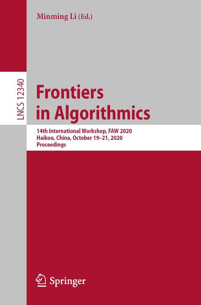 Produktbild: Frontiers in Algorithmics