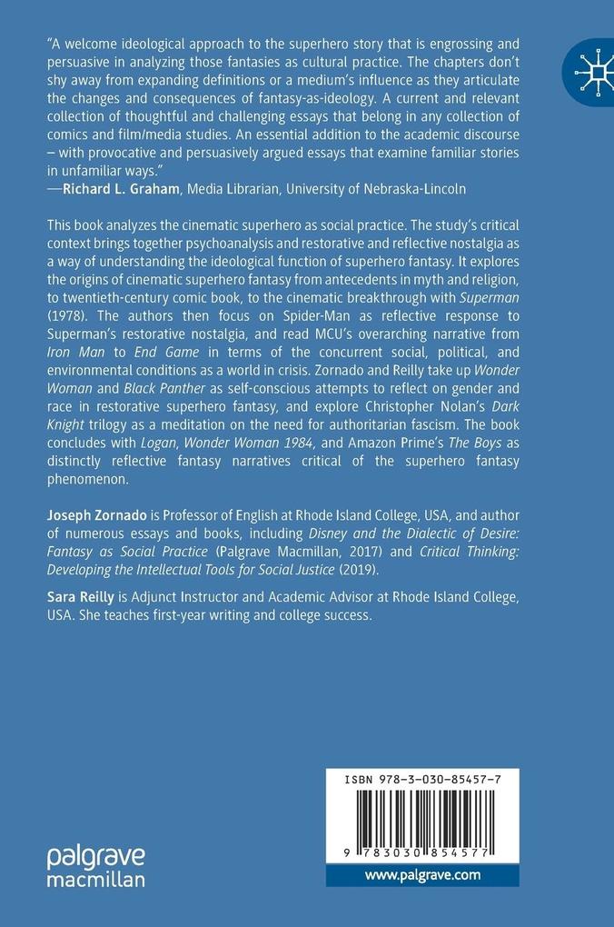 Weitere Ansicht: The Cinematic Superhero as Social Practice | Joseph Zornado, Sara Reilly