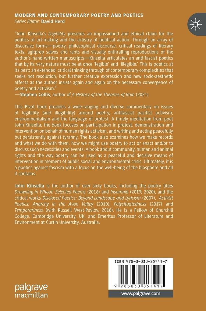 Weitere Ansicht: Legibility | John Kinsella