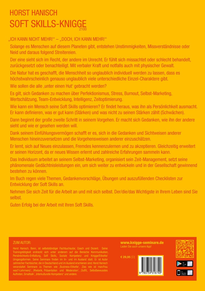Weitere Ansicht: Soft Skills-Knigge 2100 | Horst Hanisch
