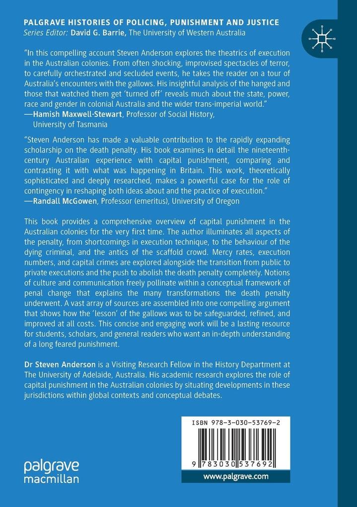 Weitere Ansicht: A History of Capital Punishment in the Australian Colonies, 1788 to 1900 | Steven Anderson