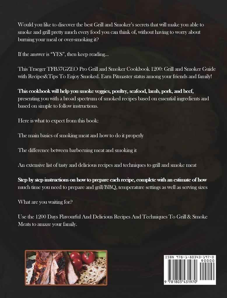 Weitere Ansicht: Traeger TFB57GZEO Pro Grill and Smoker Cookbook 1200 | Johnny Morgan