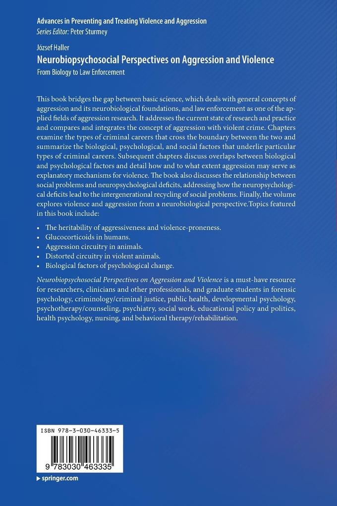 Weitere Ansicht: Neurobiopsychosocial Perspectives on Aggression and Violence | József Haller