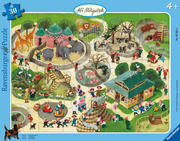 Ravensburger Kinderpuzzle - Ali Mitgutsch: Im Zoo - 30-48 Teile Rahmenpuzzle für Kinder ab 4 Jahren
