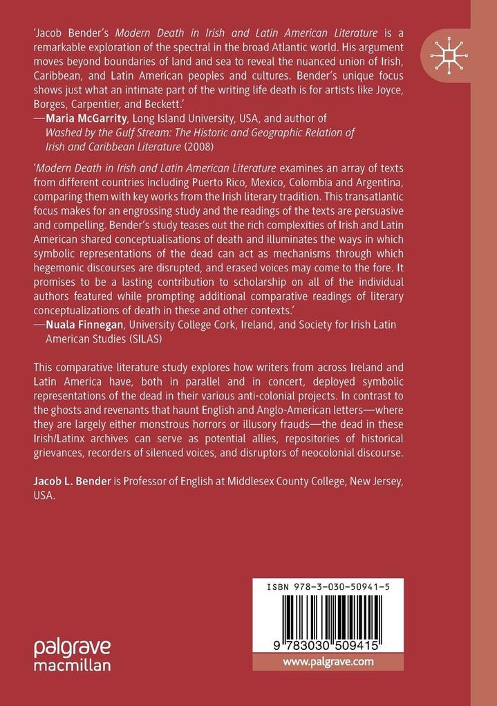 Weitere Ansicht: Modern Death in Irish and Latin American Literature | Jacob L. Bender