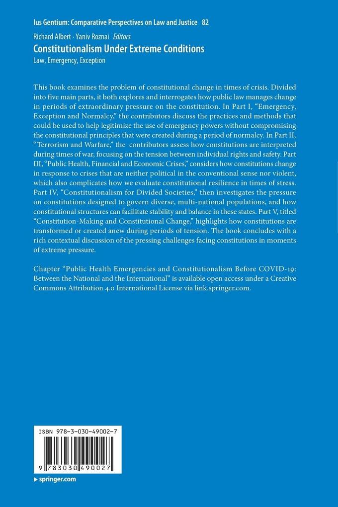 Weitere Ansicht: Constitutionalism Under Extreme Conditions