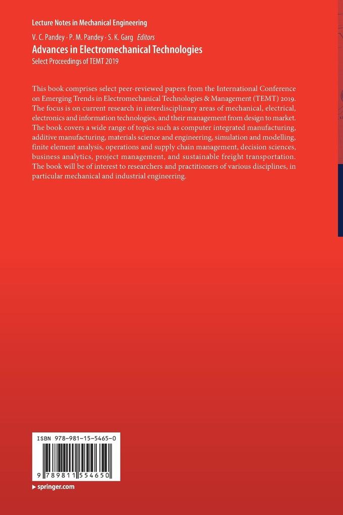 Weitere Ansicht: Advances in Electromechanical Technologies