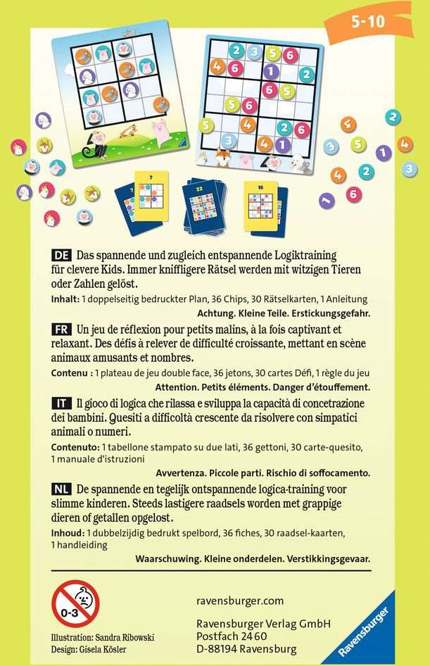 Weitere Ansicht: Ravensburger® - Kids Sudoku - 20850 - Logikspiel für ein Kind von 5 bis 10 Jahren