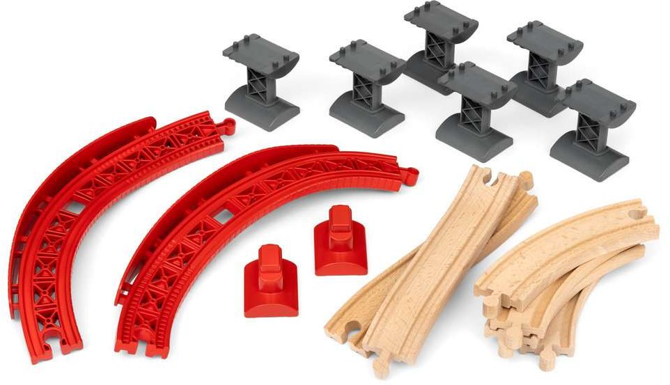 Weitere Ansicht: BRIO World 33995 Schienenpaket Berg und Tal - 16-teiliges Schienenpaket mit vielen tollen Layout-Möglichkeiten für großen Eisenbahn-Spielspaß